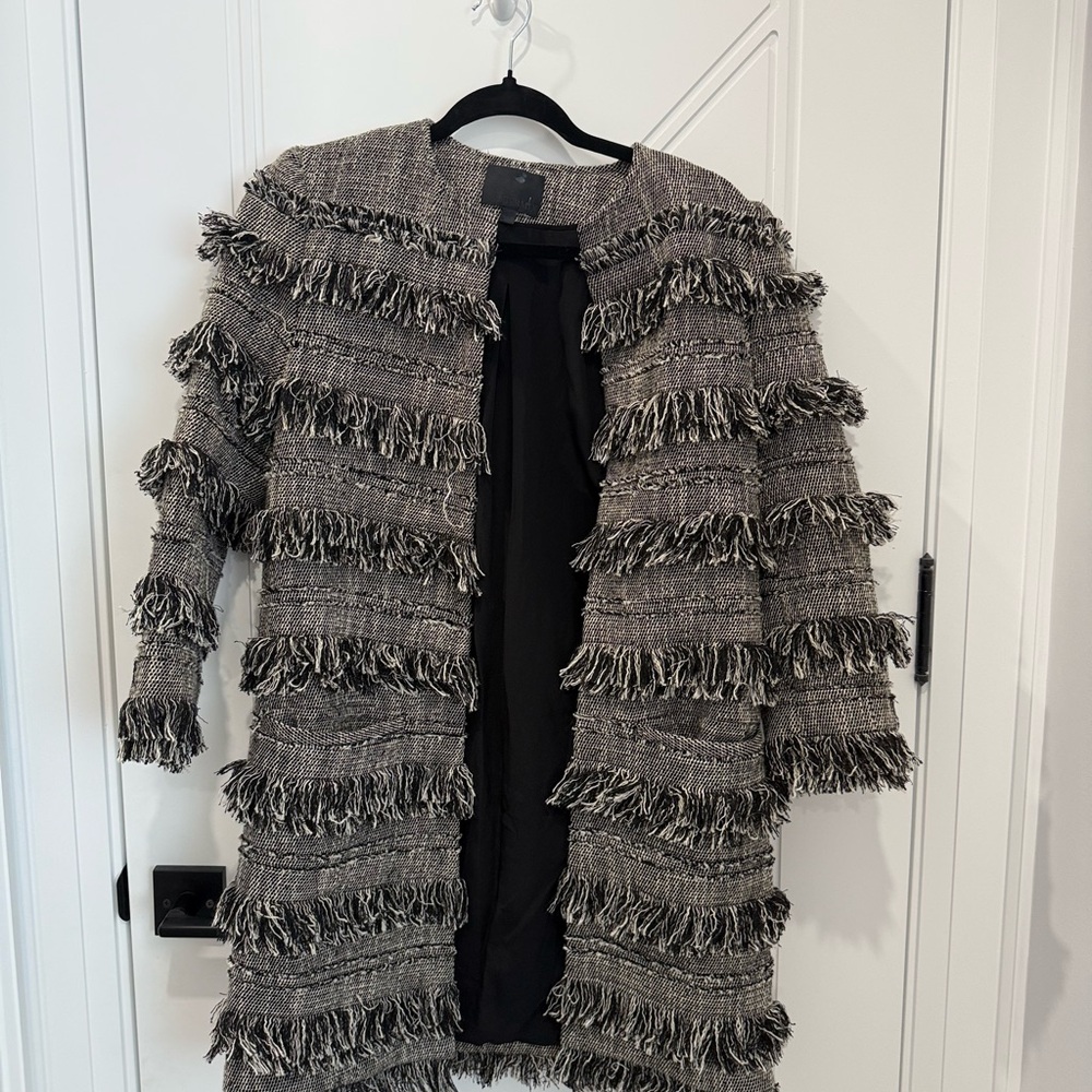 INTERMIX Black and White Tweed Jacket